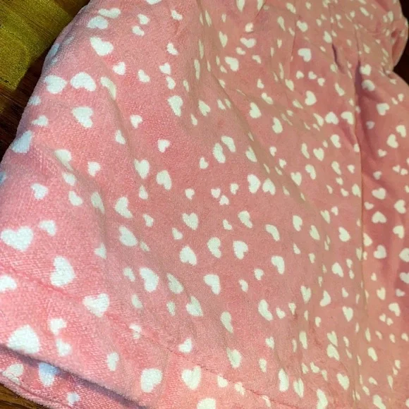 Monsoon rose pink with white hearts winter coat kids 12-18 months youth jacket